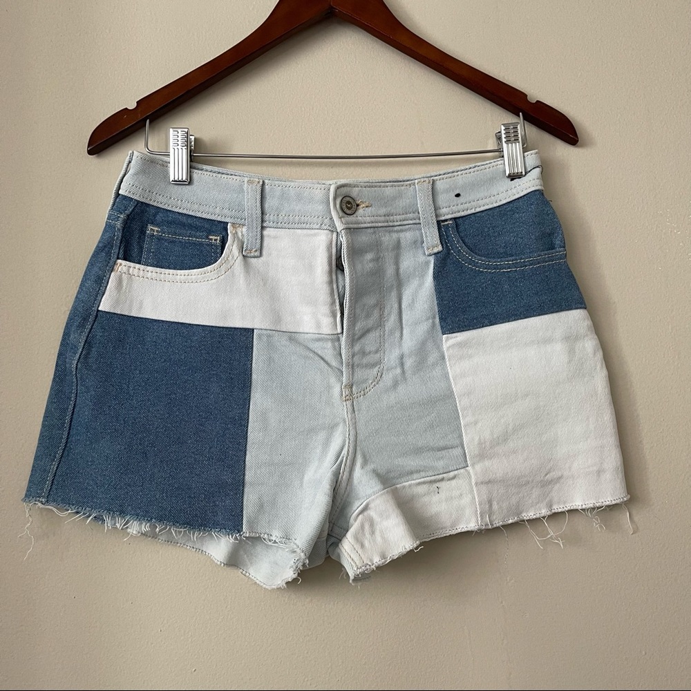 Multi-Color/Fabric Denim Jean Shorts